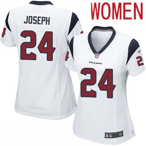 Women Houston Texans #24 Johnathan Joseph White Nike Player Game NFL Jersey